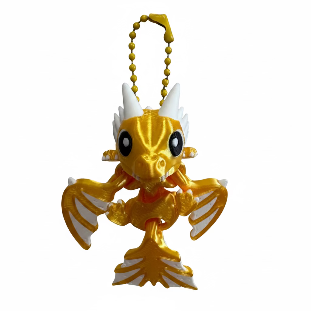 Dax the Golden Dragon Keychain